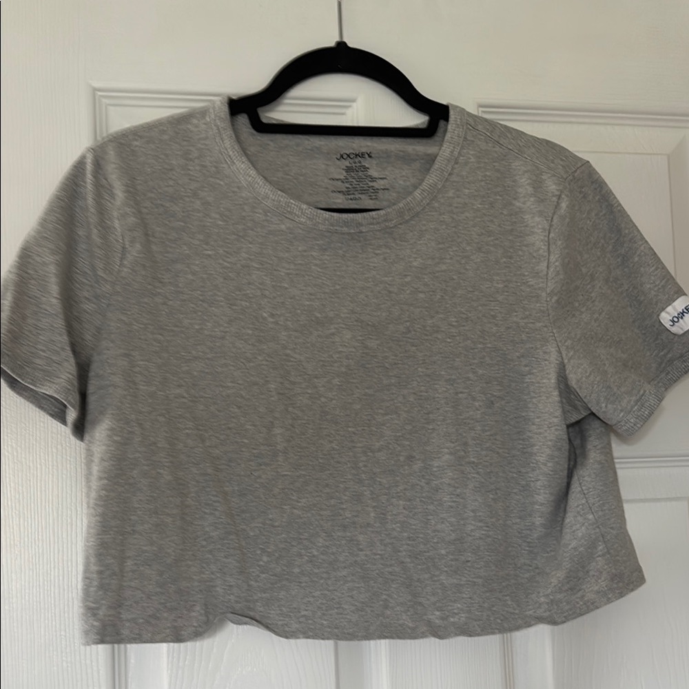 Jockey Gray Crop T-Shirt